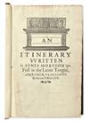 TRAVEL  MORYSON, FYNES. An Itinerary . . . containing his Ten Yeeres of Travell.  1617